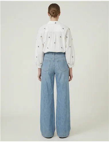 Jeans ampi donna Latino azzurro