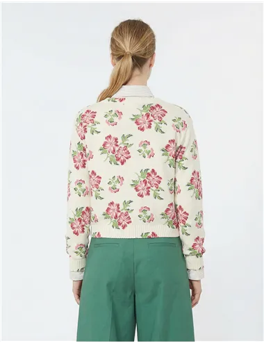 Maglia donna Editto a fiori ecrù