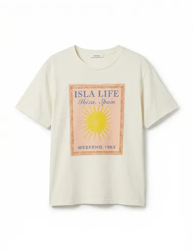 T-shirt donna Pantera ecrù