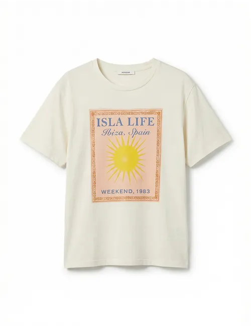 T-shirt donna Pantera ecrù