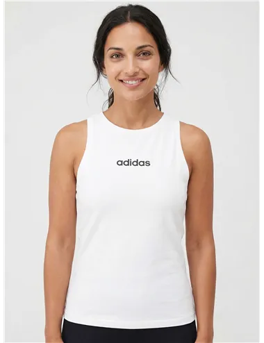 Canotta donna Essentials Linear bianco