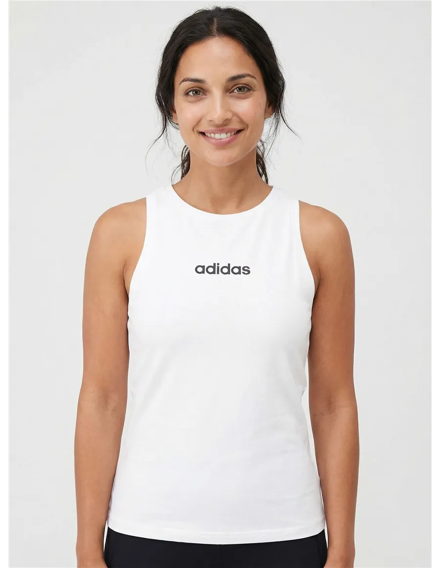 Canotta donna Essentials Linear bianco