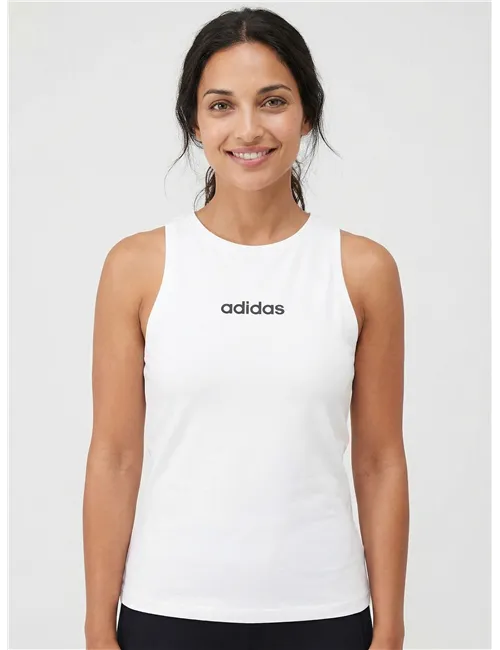 Canotta donna Essentials Linear bianco