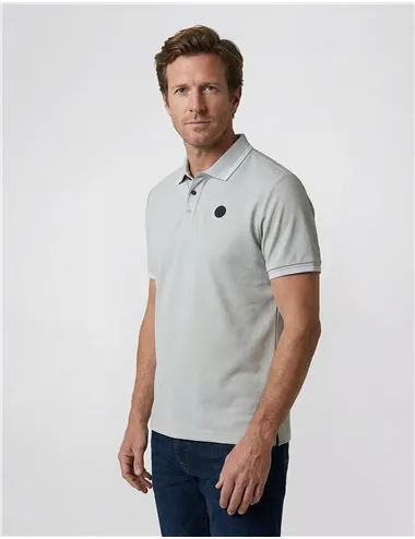 Polo uomo a maniche corte in COOLMAX® grigio