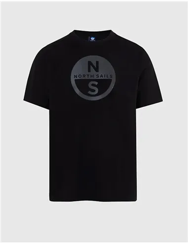 T-shirt uomo con maxi logo nero