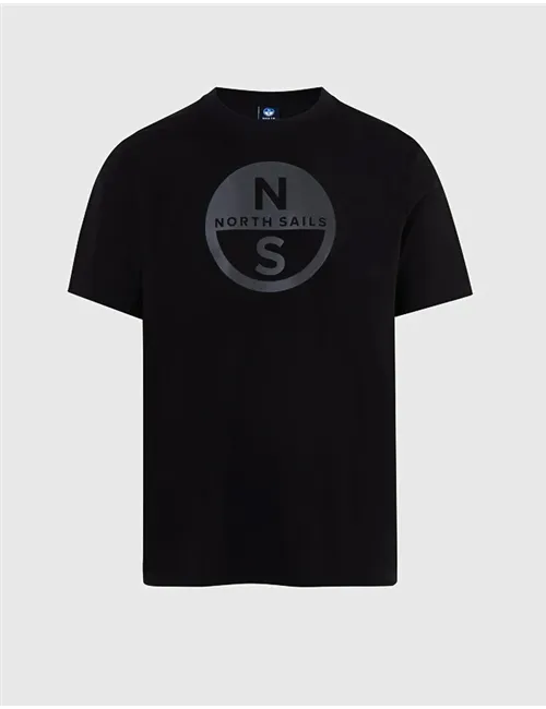 T-shirt uomo con maxi logo nero