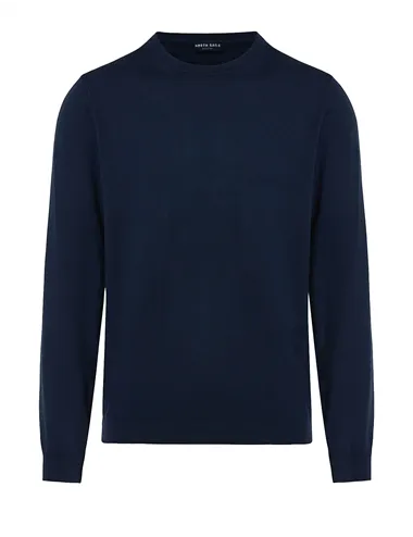 Maglione uomo girocollo leggero blu navy