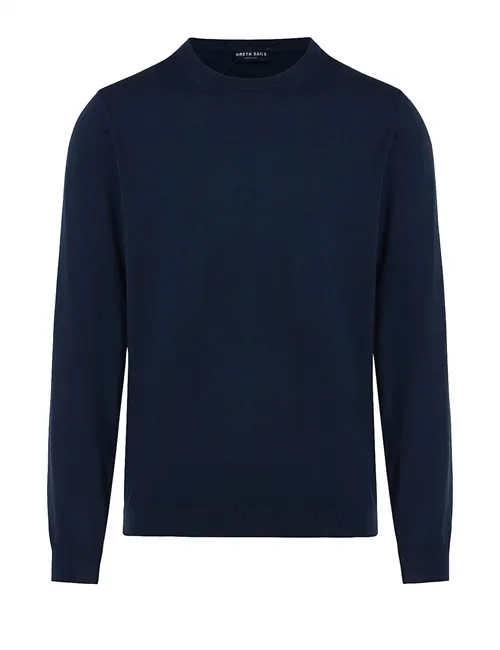 Maglione uomo girocollo leggero blu navy