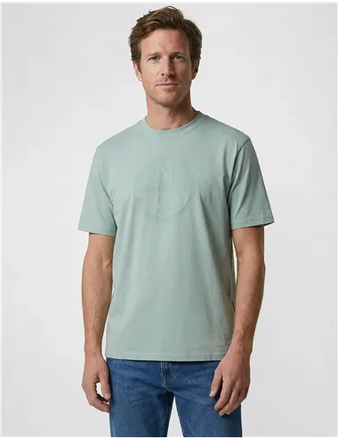 T-shirt uomo con maxi logo verde