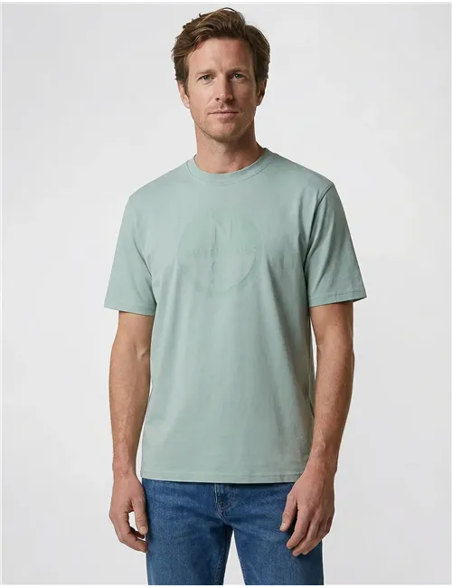 T-shirt uomo con maxi logo verde