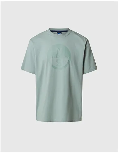 T-shirt uomo con maxi logo verde