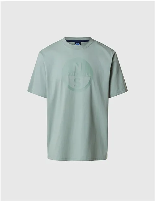 T-shirt uomo con maxi logo verde