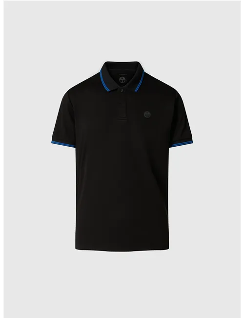 Polo uomo a maniche corte in COOLMAX® nero