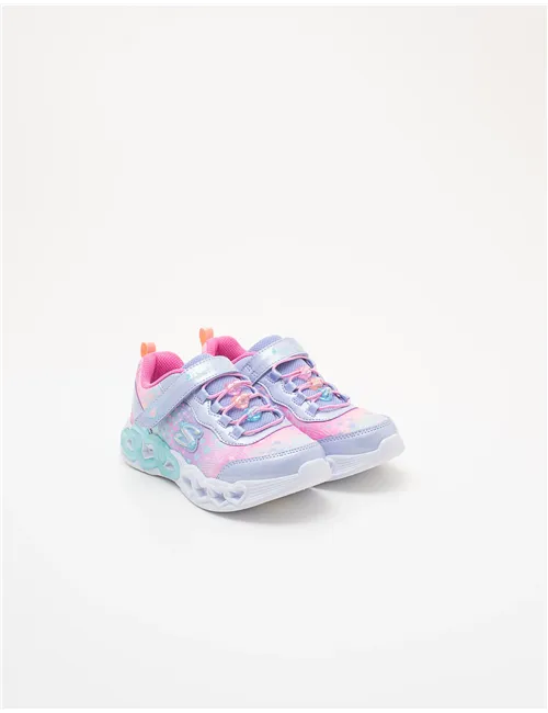 Sneakers bambina Infinite Heart Lights lavanda multicolore