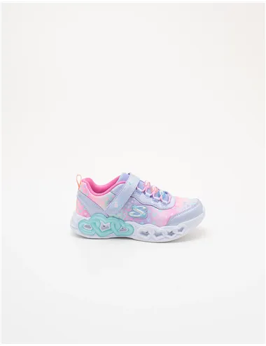 Sneakers bambina Infinite Heart Lights lavanda multicolore