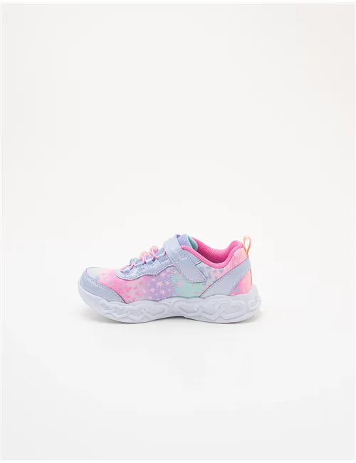 Sneakers bambina Infinite Heart Lights lavanda multicolore
