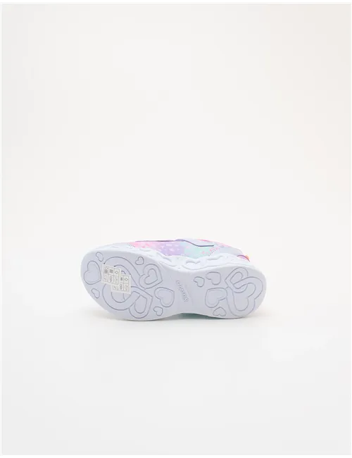 Sneakers bambina Infinite Heart Lights lavanda multicolore