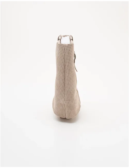 Stivaletti donna Biker Western beige