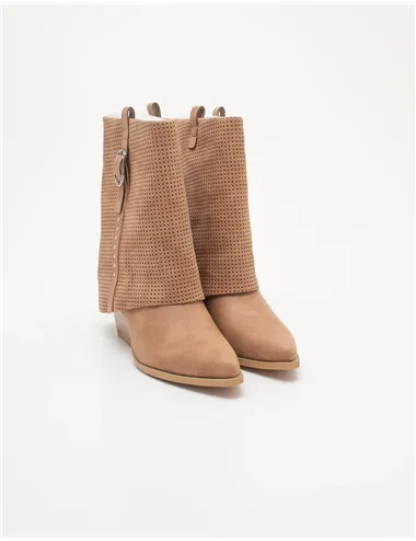 Stivaletti donna Cowboy/Biker Cuoio