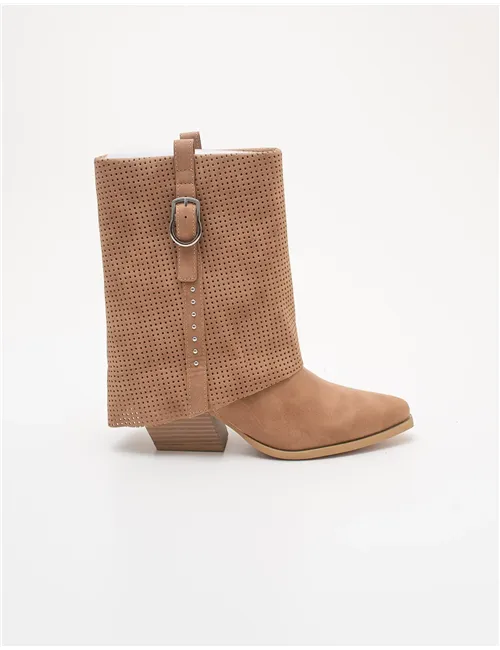 Stivaletti donna Cowboy/Biker Cuoio