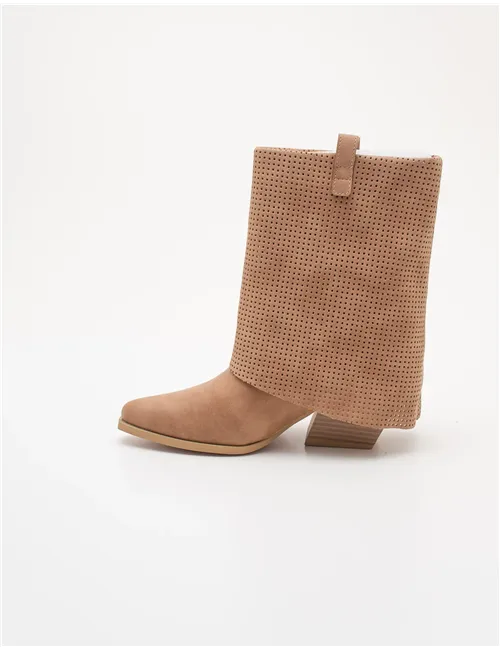 Stivaletti donna Cowboy/Biker Cuoio