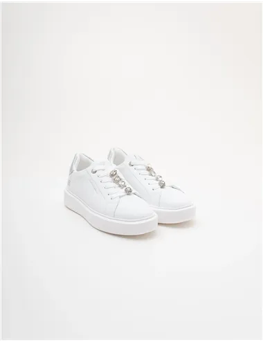Sneakers donna Platform bianco