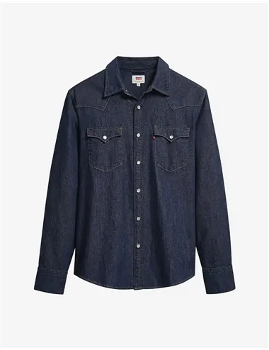 Camicia uomo Western Classico denim blu
