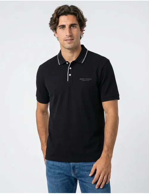 Polo uomo Elasticizzata nero