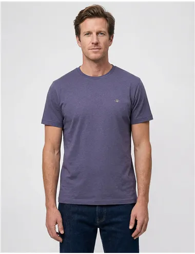 T-shirt uomo Shield blu melange