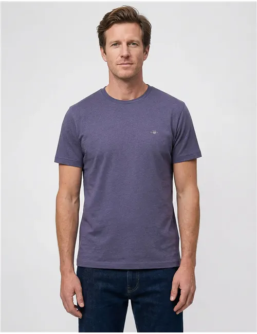 T-shirt uomo Shield blu melange