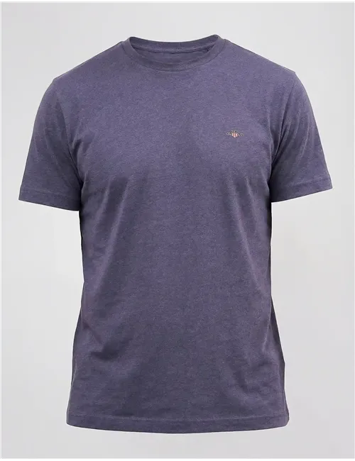 T-shirt uomo Shield blu melange