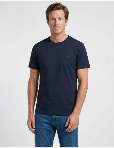 T-shirt uomo cotone blu