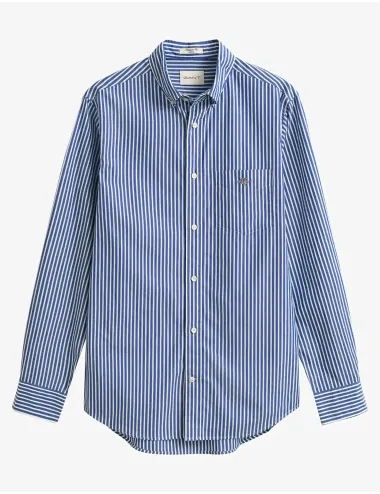 Camicia uomo a righe blu bianco
