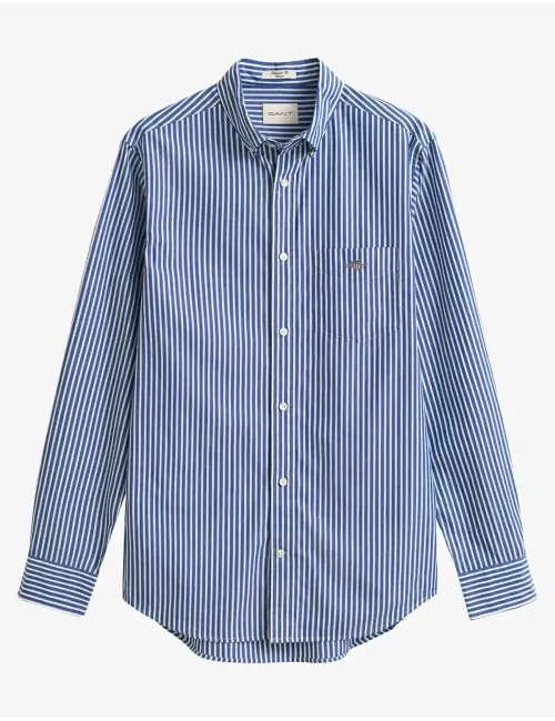 Camicia uomo a righe blu bianco