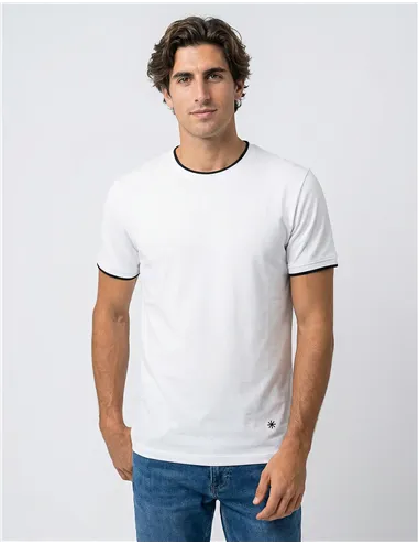 T-shirt uomo contrasti bianco nero