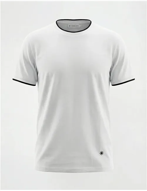 T-shirt uomo contrasti bianco nero