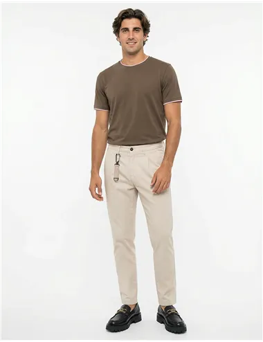 Pantaloni uomo beige