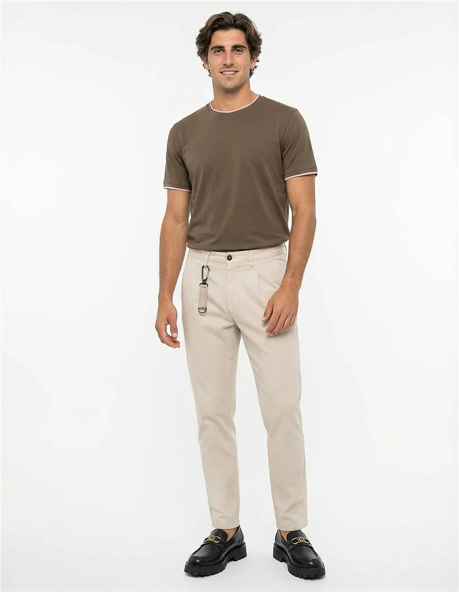 Pantaloni uomo beige