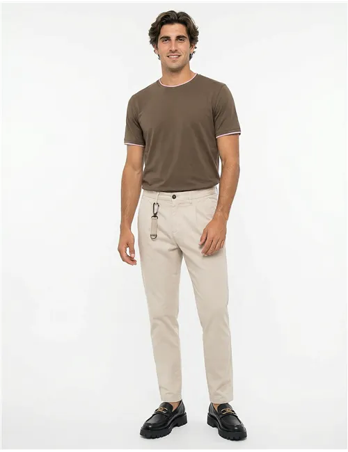Pantaloni uomo beige