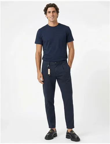 Pantaloni uomo blu navy