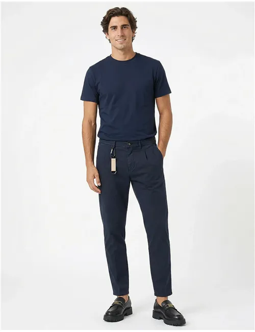 Pantaloni uomo blu navy