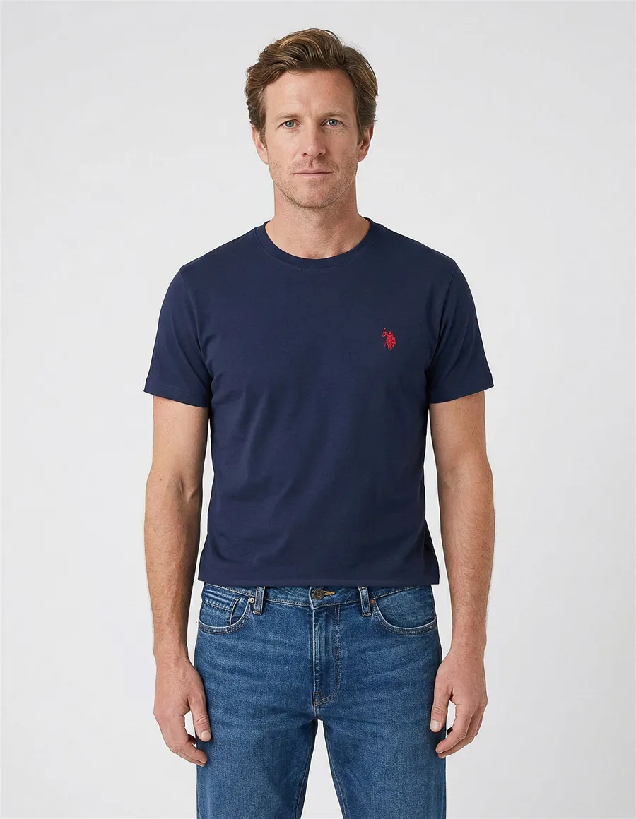 T-shirt uomo girocollo blu