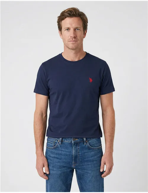 T-shirt uomo girocollo blu