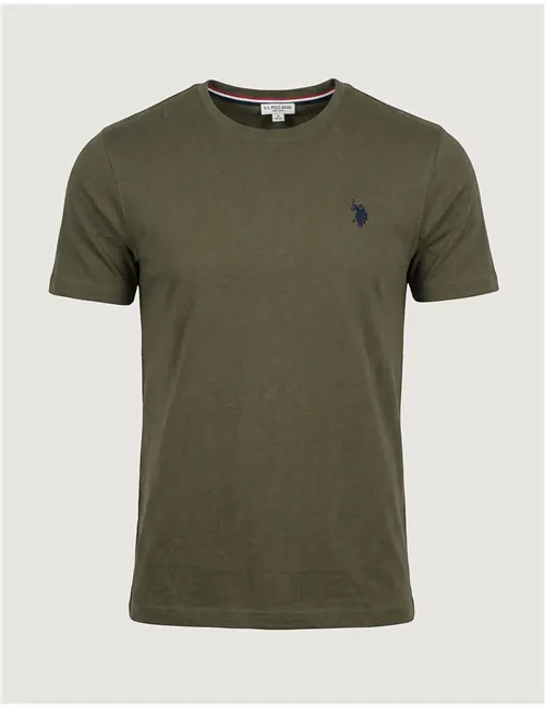 T-shirt uomo girocollo verde militare