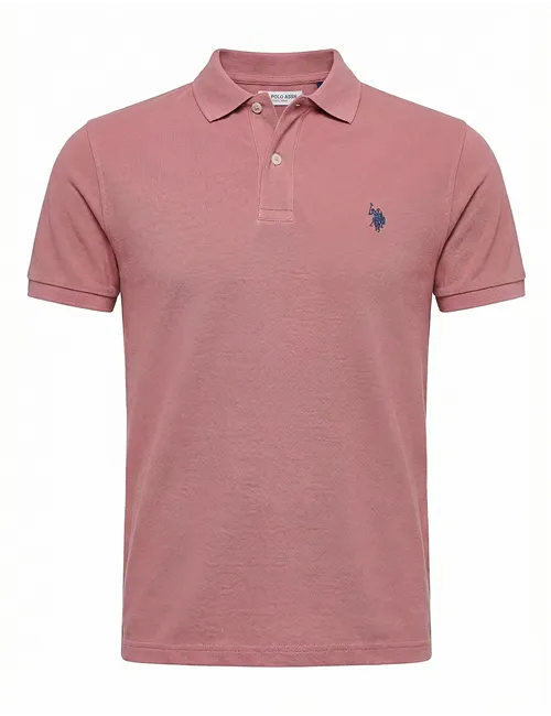 Polo uomo in cotone piquet rosa