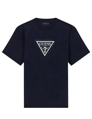 T-shirt uomo con logo triangolare blu