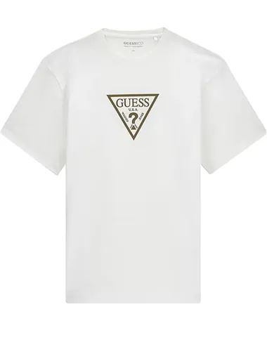 T-shirt uomo con logo triangolare bianco