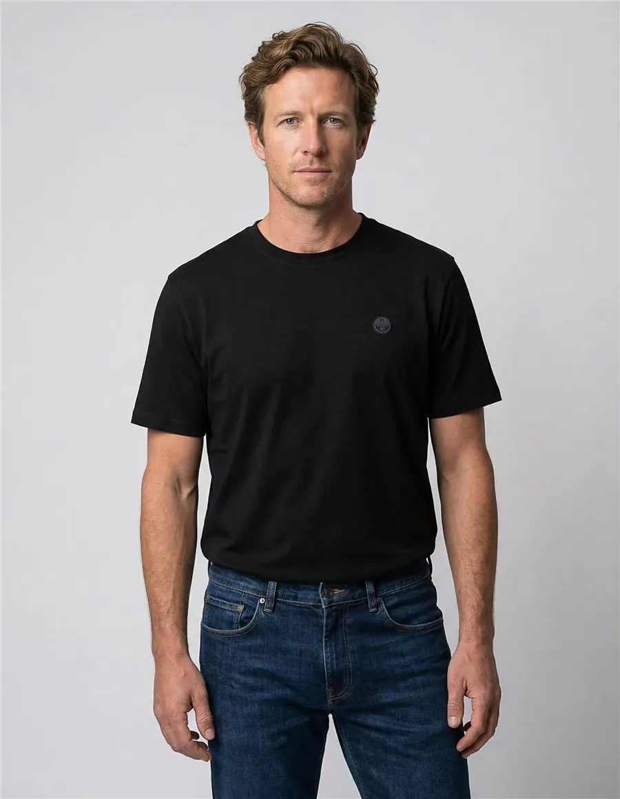 T-shirt uomo con logo North Tech nero