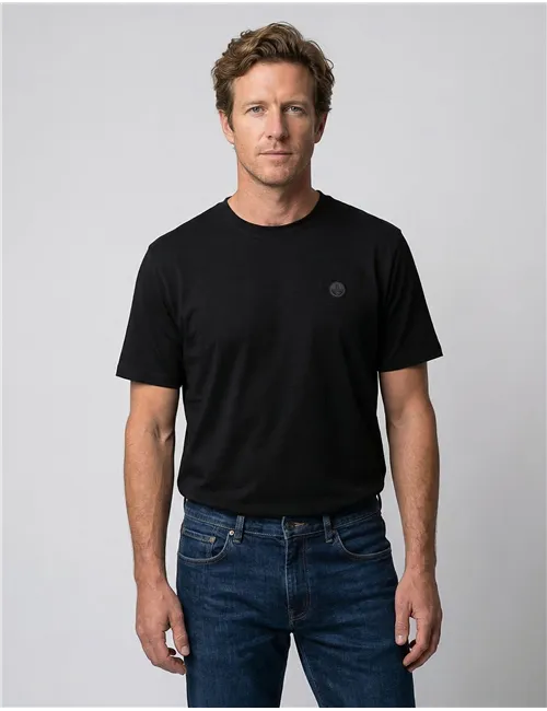 T-shirt uomo con logo North Tech nero