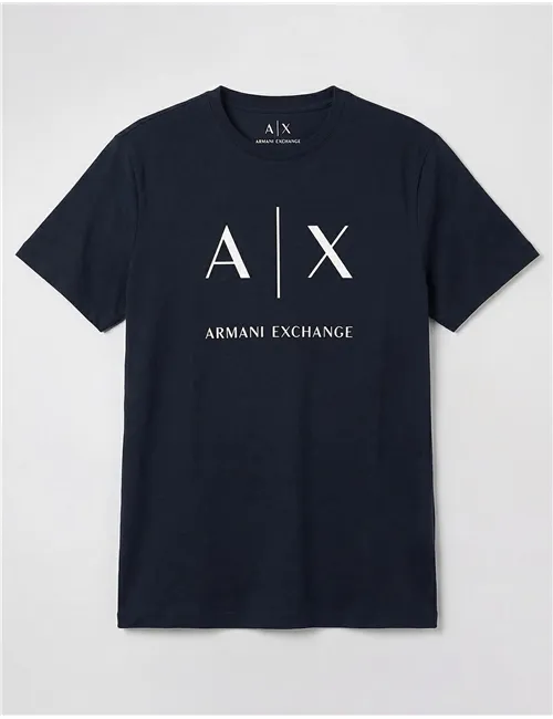 T-shirt uomo con logo blu navy